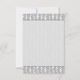 Tarjeta Pequeña Patrón de abedules blanco negro liso