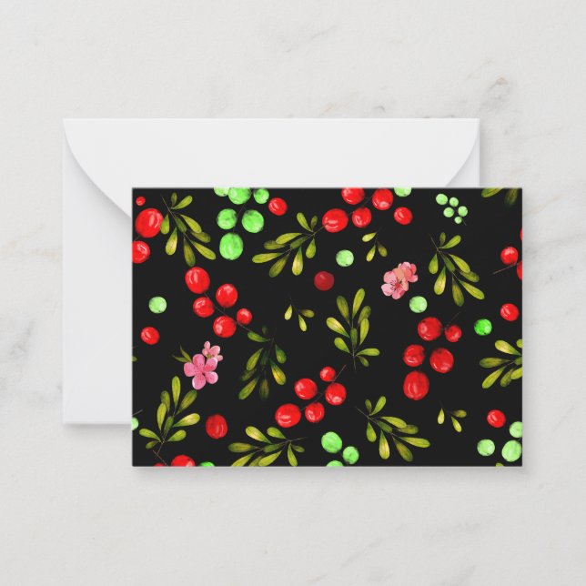 Tarjeta Pequeña Patrón de bayas (Anverso)