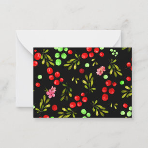 Tarjeta Pequeña Patrón de Berries