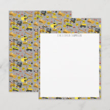 Patrón de camiones de construcción para niños