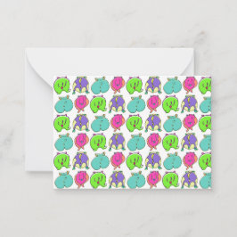 Tarjeta Pequeña Patrón de colisiones coloridas