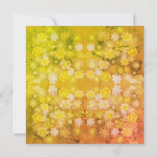 Tarjeta Pequeña Patrón de color de agua salada de abstracto floral