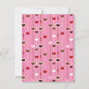 Tarjeta Pequeña Patrón de Corazones 27