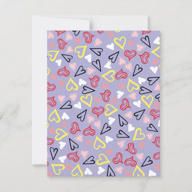 Tarjeta Pequeña Patrón de Corazones 31 (Anverso)