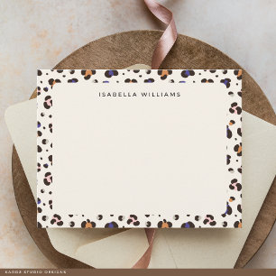 Tarjeta Pequeña Patrón de estampado de animal de leopardo chic per