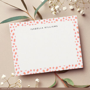 Tarjeta Pequeña Patrón de estampado de leopardo moderno personaliz