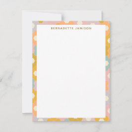 Tarjeta Pequeña Patrón de flor del hexágono del pasto de vintage p