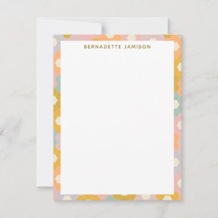 Tarjeta Pequeña Patrón de flor del hexágono del pasto de vintage p