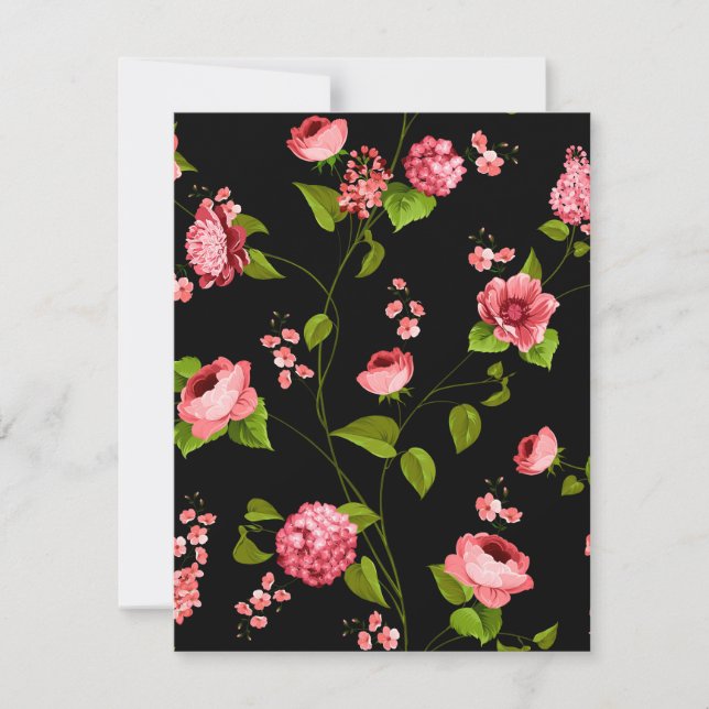 Tarjeta Pequeña Patrón de flores 18 (Anverso)