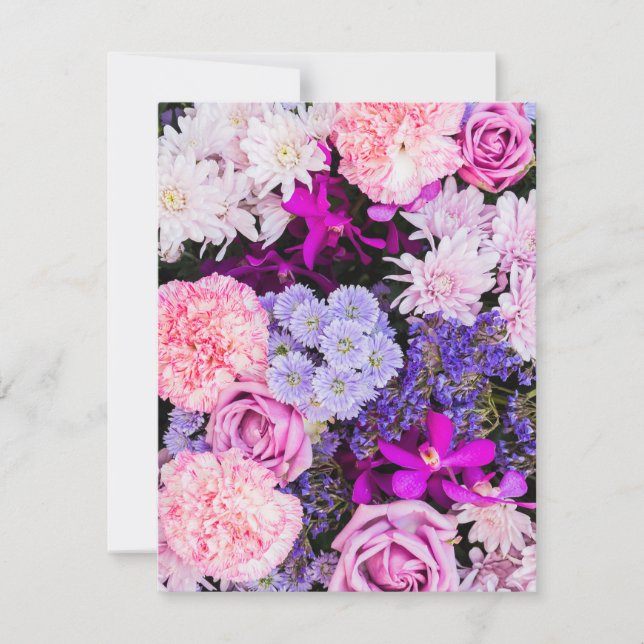 Tarjeta Pequeña Patrón de flores 8 (Anverso)