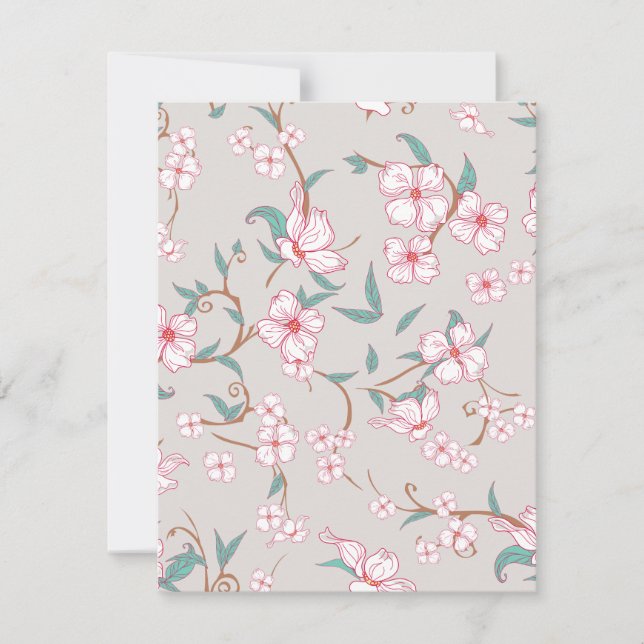 Tarjeta Pequeña Patrón de Flores Asombrosas 6 (Anverso)