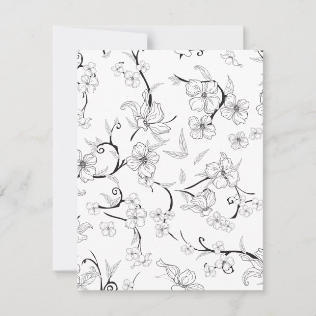 Tarjeta Pequeña Patrón de Flores Asombrosas 7 (Anverso)