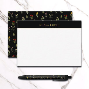 Tarjeta Pequeña Patrón de flores silvestres de la Moda del Boho ne