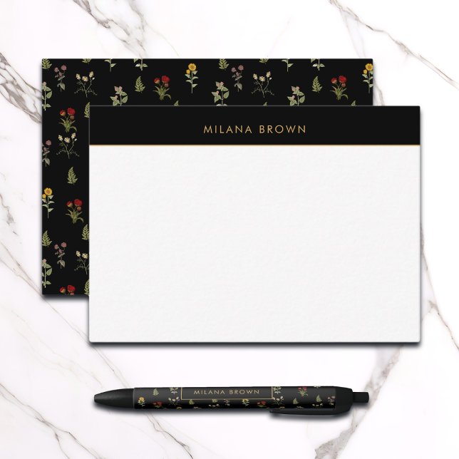 Tarjeta Pequeña Patrón de flores silvestres de la Moda del Boho ne (Subido por el creador)