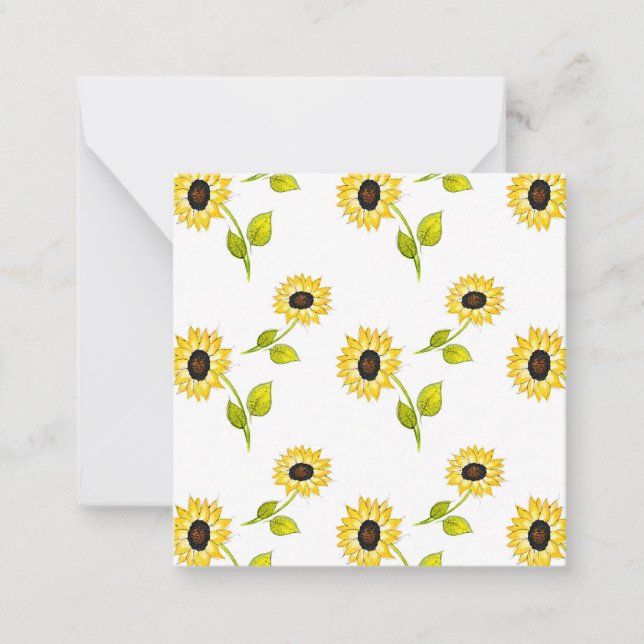 Tarjeta Pequeña Patrón de girasol (Anverso)