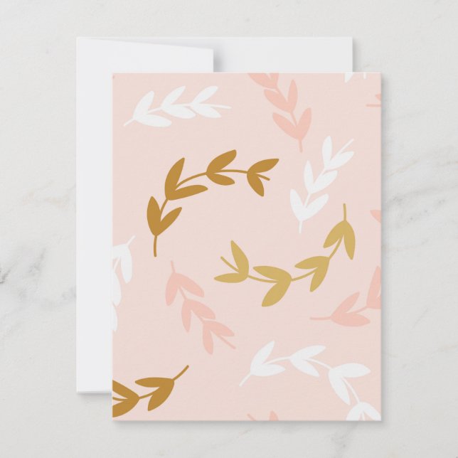 Tarjeta Pequeña Patrón de hojas 4 (Anverso)