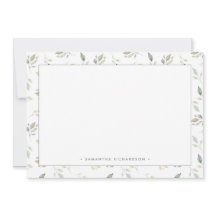 Patrón de hojas de acuarela verde botánico