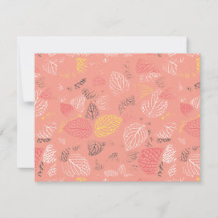 Tarjeta Pequeña Patrón de hojas de otoño 5