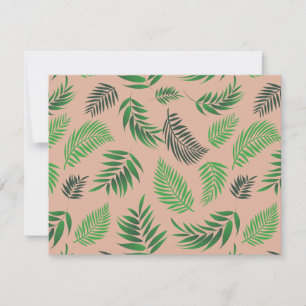 Tarjeta Pequeña Patrón de hojas tropicales 10