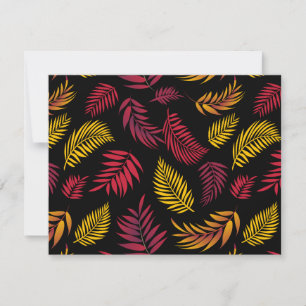 Tarjeta Pequeña Patrón de hojas tropicales 21