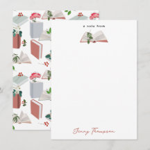 Patrón de lectura de libros y biblioteca botánicos