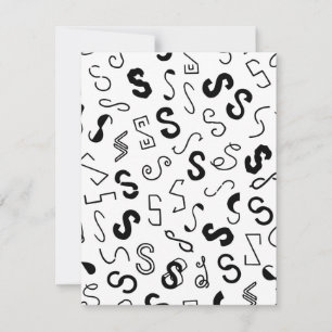 Tarjeta Pequeña Patrón de letra S