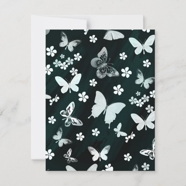 Tarjeta Pequeña Patrón de mariposa 14 (Anverso)