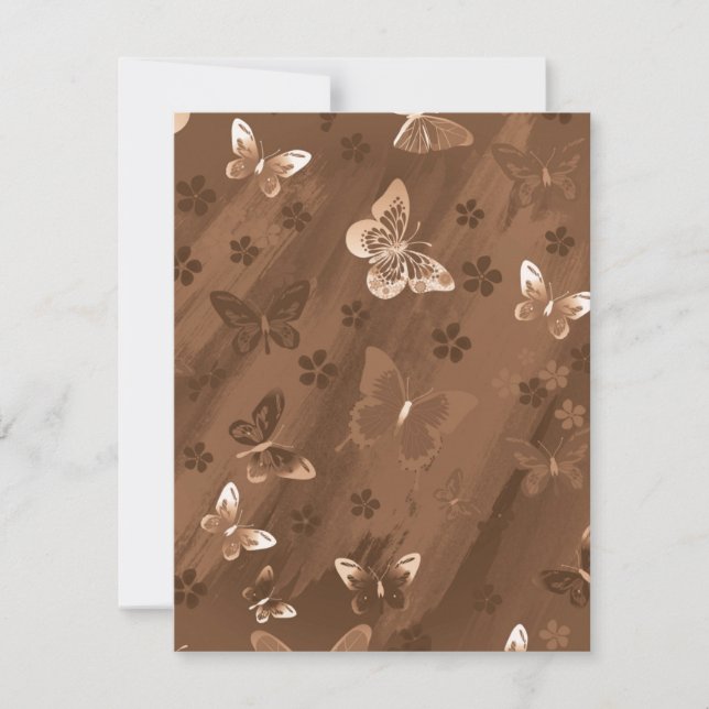 Tarjeta Pequeña Patrón de mariposa 15 (Anverso)