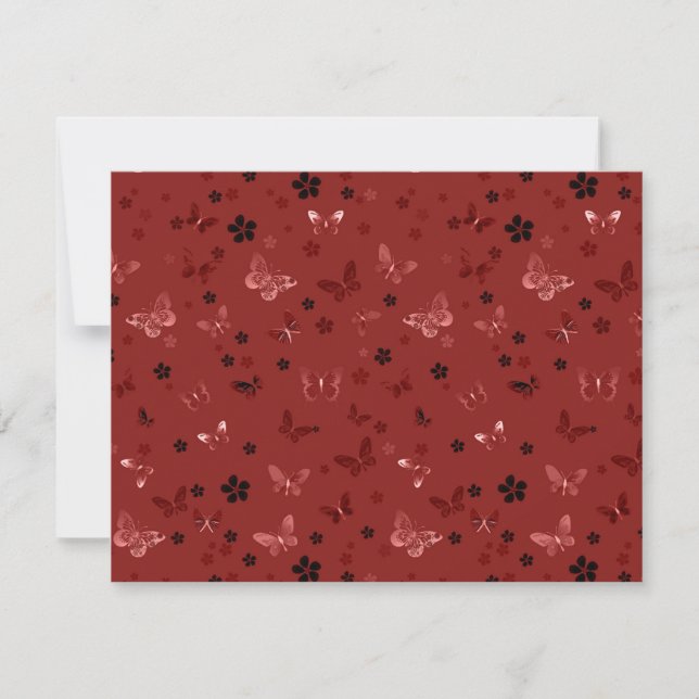 Tarjeta Pequeña Patrón de mariposa 6 (Anverso)