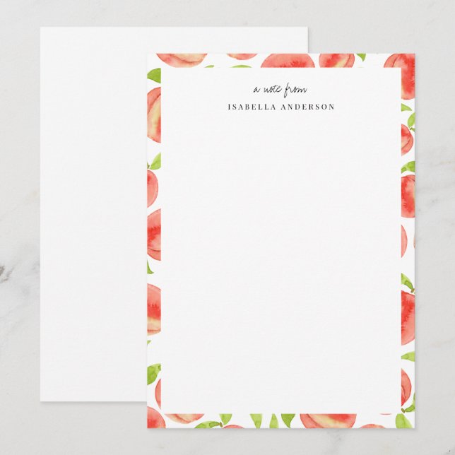 Tarjeta Pequeña Patrón de Melocotón personalizado (Anverso / Reverso)