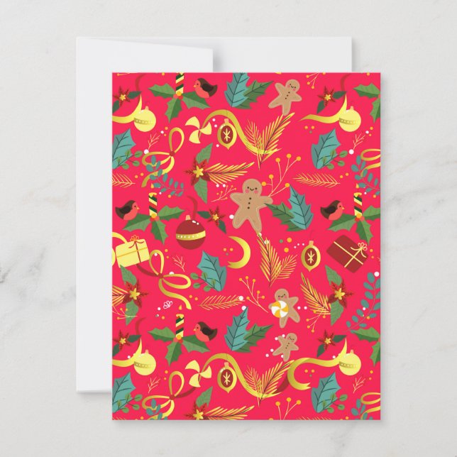 Tarjeta Pequeña Patrón de Navidad 6 (Anverso)