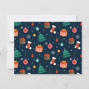 Tarjeta Pequeña Patrón de Navidad 96