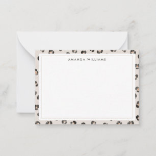 Tarjeta Pequeña Patrón de piel de animales salvajes Leopard Cheeta