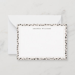 Tarjeta Pequeña Patrón de piel de animales salvajes Leopard Cheeta