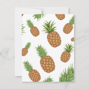 Tarjeta Pequeña Patrón de pino-manzana acuarela 1