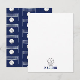 Tarjeta Pequeña Patrón de red y bolas de voleibol personalizadas