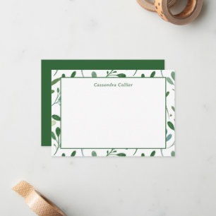 Tarjeta Pequeña Patrón de vegetación moderno