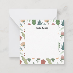 Tarjeta Pequeña Patrón floral lúdico