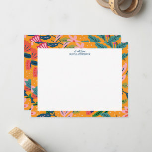 Tarjeta Pequeña Patrón floral tropical moderno