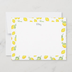 Tarjeta Pequeña Patrón Lemons de color de agua