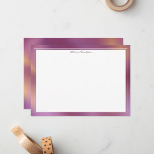 Tarjeta Pequeña Patrón Metálico Moderno Rosa Y Oro