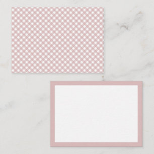 Tarjeta Pequeña Patrón minimalista de trenzado de color rosa oscur