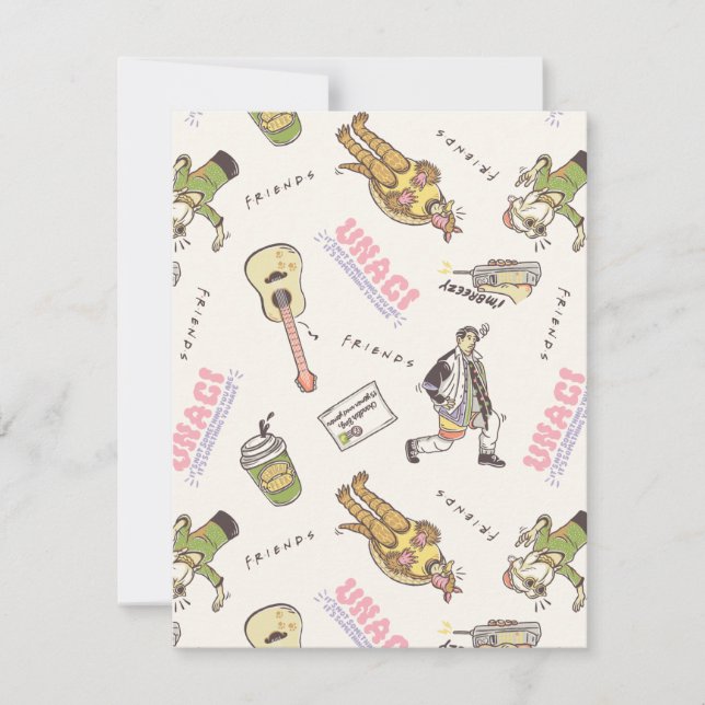Tarjeta Pequeña Patrón Personalizado de FRIENDS™ Tan (Anverso)