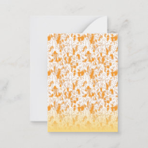 Tarjeta Pequeña Patrón textil con un vibrante naranja y dorado