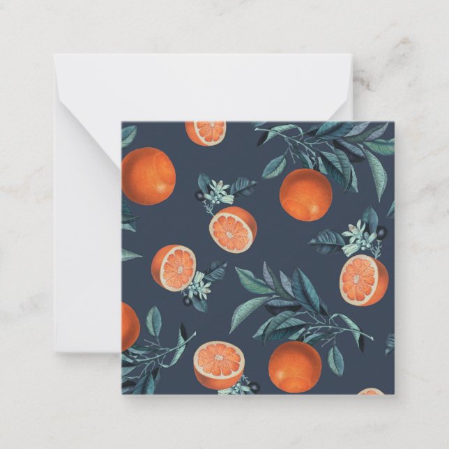 Tarjeta Pequeña Patrón VI de limón y hoja (Anverso)