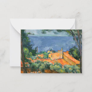 Tarjeta Pequeña Paul Cezanne - Estaque con techos rojos