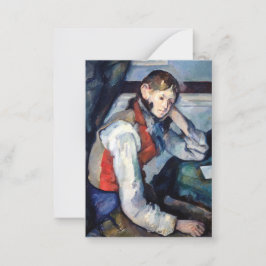 Tarjeta Pequeña Paul Cezanne - Niño en el chaleco rojo
