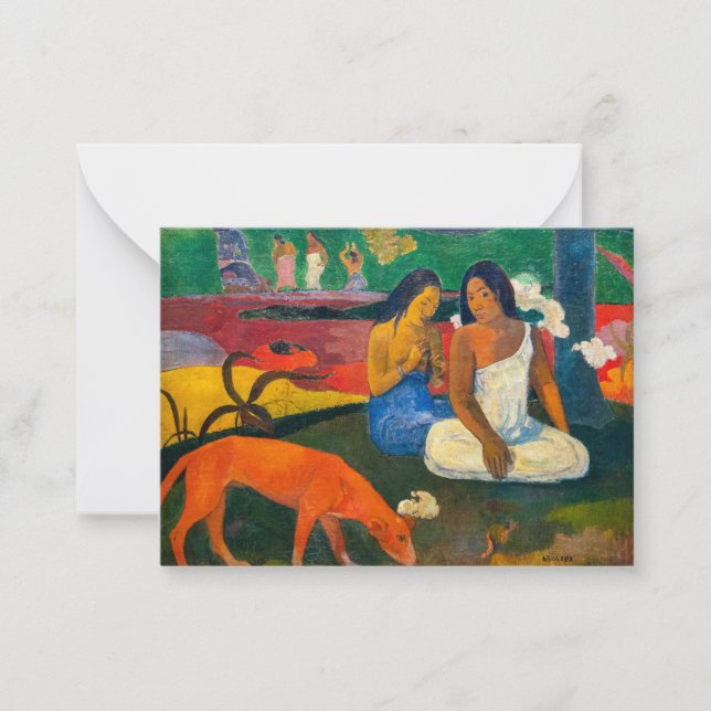 Tarjeta Pequeña Paul Gauguin - Arearea / El Perro Rojo (Anverso)
