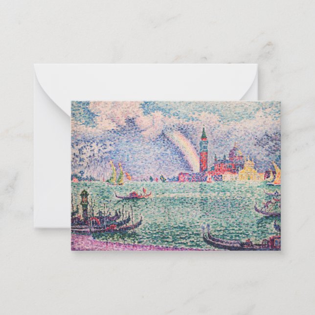 Tarjeta Pequeña Paul Signac - Arcoiris, Venecia (Anverso)