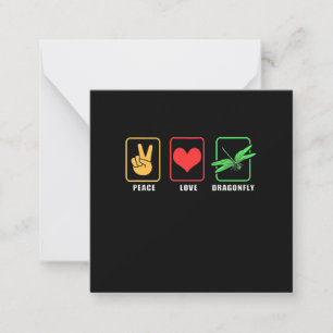 Tarjeta Pequeña Paz Amor Libélula
